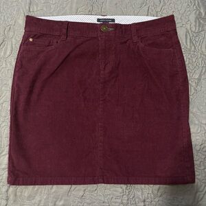 TOMMY HILFIGER STRETCH CORDUROY MINI SKIRT